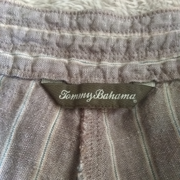 Tommy Bahama Tamil Striped 100% Linen Pants in Taupe - Picture 4 of 8